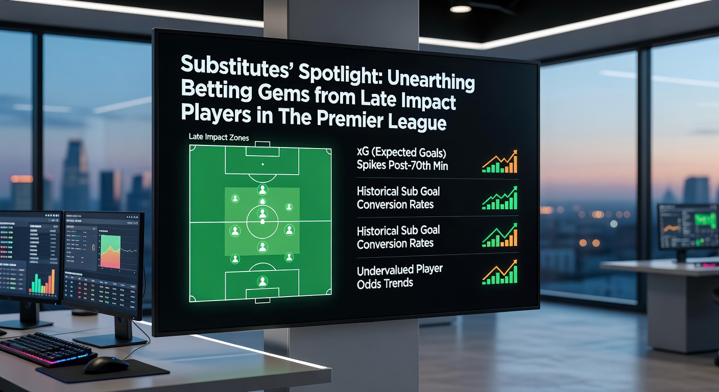 Detailed chart illustrating substitute goals and assists by minute in Premier League matches